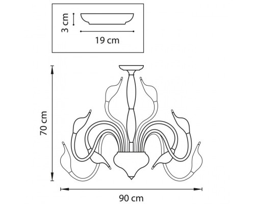 Потолочная люстра CIGNO COLLO 751184 Lightstar Потолочная люстра CIGNO COLLO 751184 Lightstar