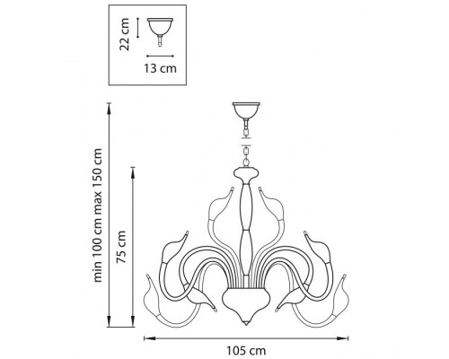 Подвесная люстра CIGNO COLLO 751242 Lightstar Подвесная люстра CIGNO COLLO 751242 Lightstar