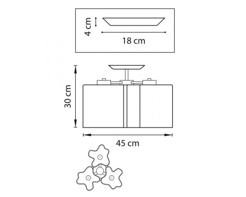 Потолочная люстра Nubi Legno 802035 Lightstar Потолочная люстра Nubi Legno 802035 Lightstar