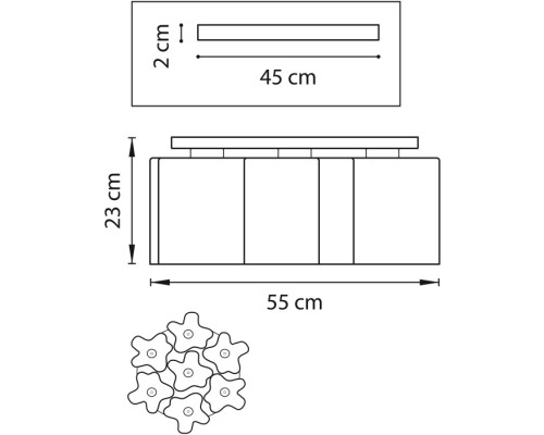 Потолочная люстра Nubi 802073 Lightstar Потолочная люстра Nubi 802073 Lightstar