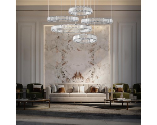 Подвесной светильник Crystal ring 10135/5 Chrome Loft It Подвесной светильник Crystal ring 10135/5 Chrome Loft It