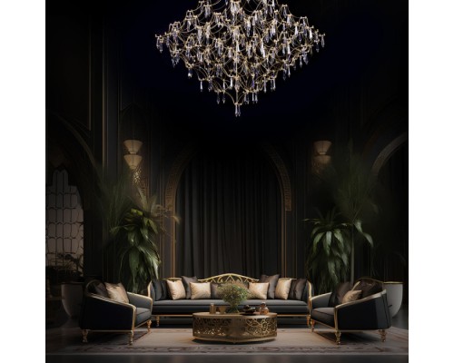 Подвесная люстра Mira 10259/1000 Gold Asfour Loft It Подвесная люстра Mira 10259/1000 Gold Asfour Loft It