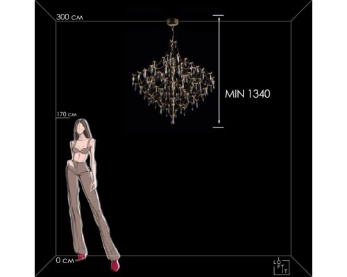 Подвесная люстра Mira 10259/1000 Gold Asfour Loft It Подвесная люстра Mira 10259/1000 Gold Asfour Loft It
