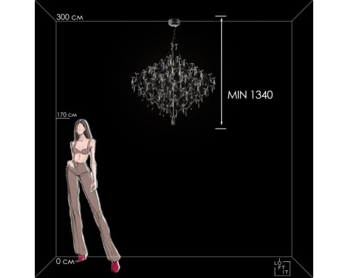 Подвесная люстра Mira 10259/1000 Silver Asfour Loft It Подвесная люстра Mira 10259/1000 Silver Asfour Loft It