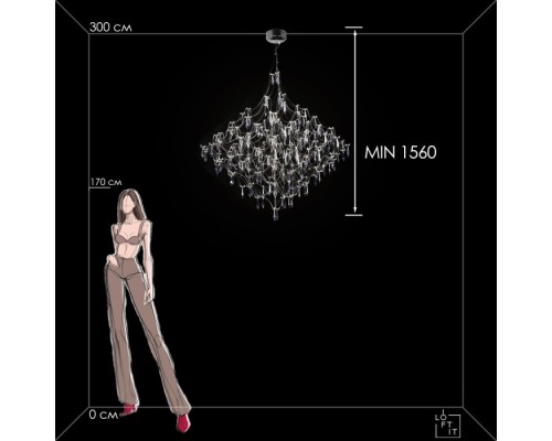 Подвесная люстра Mira 10259/1200 Silver Asfour Loft It Подвесная люстра Mira 10259/1200 Silver Asfour Loft It