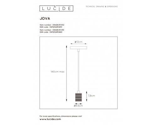 Подвесной светильник Jova 08426/01/02 Lucide Подвесной светильник Jova 08426/01/02 Lucide