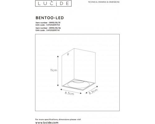 Потолочный светильник Bentoo-led 09913/05/31 Lucide Потолочный светильник Bentoo-led 09913/05/31 Lucide