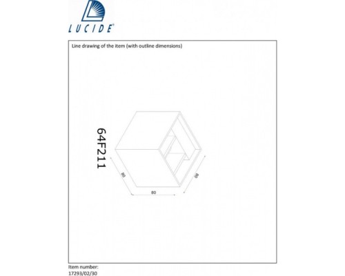 Настенный светильник Xia 17293/02/30 Lucide Настенный светильник Xia 17293/02/30 Lucide
