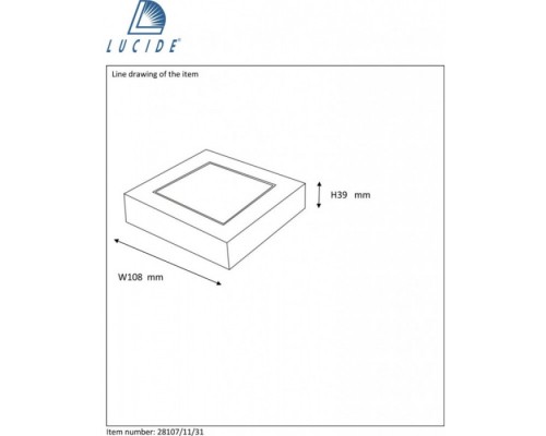 Потолочный светильник Brice-led 28107/11/31 Lucide Потолочный светильник Brice-led 28107/11/31 Lucide