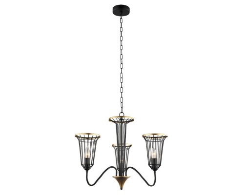 Подвесная люстра Блис 4016/3P-BK-GD Lumien Hall Подвесная люстра Блис 4016/3P-BK-GD Lumien Hall