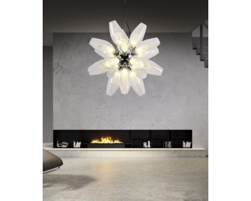 Подвесной светильник Feretta LDP 1139-18 WT+CL Lumina Deco Подвесной светильник Feretta LDP 1139-18 WT+CL Lumina Deco