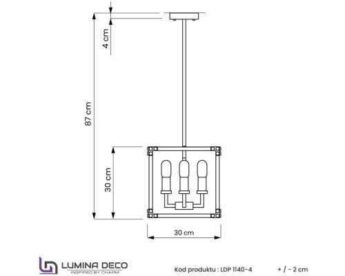 Подвесная люстра  LDP 1140-4 BK+MD Lumina Deco