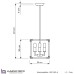 Подвесная люстра LDP 1140-4 BK+MD Lumina Deco