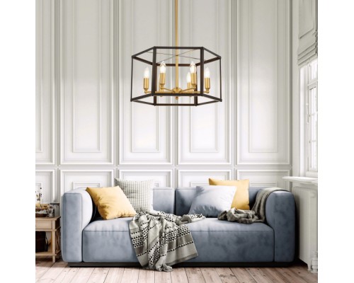 Подвесная люстра LDP 1142-6 BK+MD Lumina Deco Подвесная люстра LDP 1142-6 BK+MD Lumina Deco