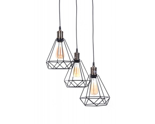 Подвесной светильник Cobi LDP 11609-3 BK Lumina Deco Подвесной светильник Cobi LDP 11609-3 BK Lumina Deco