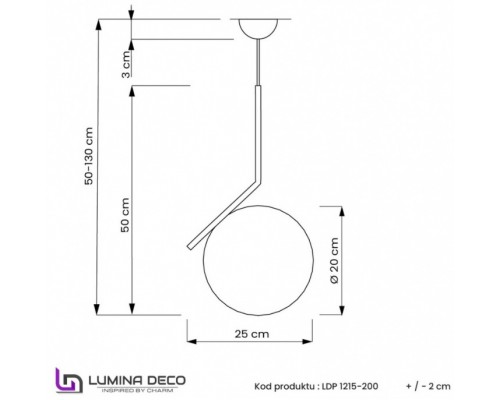 Подвесной светильник LDP 1215-200 WT+BK Lumina Deco Подвесной светильник LDP 1215-200 WT+BK Lumina Deco