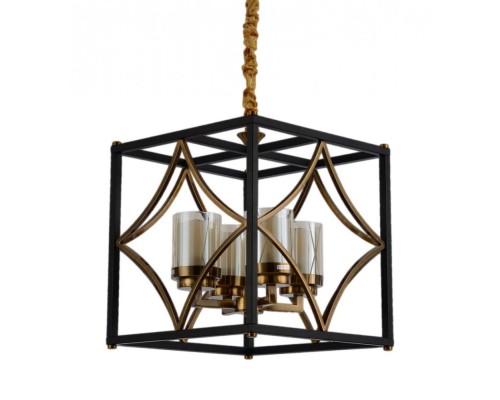 Подвесная люстра Quadrato Duo LDP 1223-4 BK+MD Lumina Deco