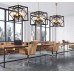 Подвесная люстра Quadrato Duo LDP 1223-4 BK+MD Lumina Deco