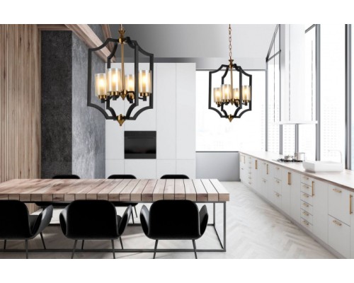 Подвесной светильник Vigatto LDP 1224-4 BK+MD Lumina Deco Подвесной светильник Vigatto LDP 1224-4 BK+MD Lumina Deco