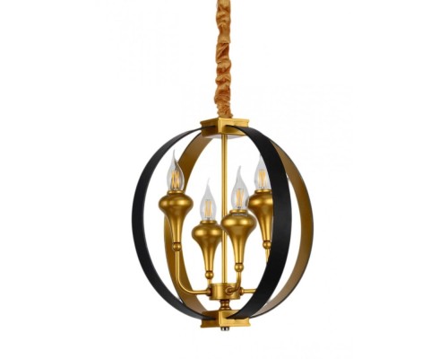 Подвесная люстра Demetra LDP 1225-4 BK+GD Lumina Deco Подвесная люстра Demetra LDP 1225-4 BK+GD Lumina Deco