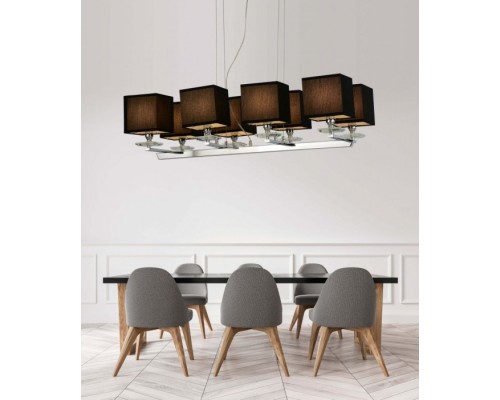 Подвесная люстра Fianelo LDP 1248-8 BK Lumina Deco Подвесная люстра Fianelo LDP 1248-8 BK Lumina Deco