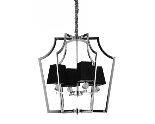 Подвесная люстра Montero LDP 1249-4 CHR+BK Lumina Deco Подвесная люстра Montero LDP 1249-4 CHR+BK Lumina Deco