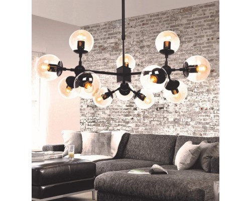 Потолочная люстра Zodiak LDP 160-12 BK Lumina Deco Потолочная люстра Zodiak LDP 160-12 BK Lumina Deco