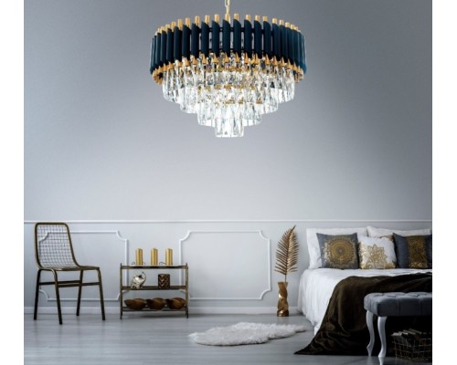 Подвесная люстра LDP 6003-500 BK+F.GD Lumina Deco Подвесная люстра LDP 6003-500 BK+F.GD Lumina Deco