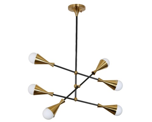 Потолочная люстра LDP 6029-6 BK+MD Lumina Deco Потолочная люстра LDP 6029-6 BK+MD Lumina Deco