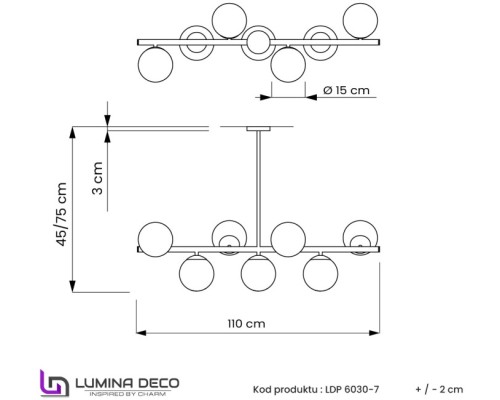 Подвесная люстра LDP 6030-7 MD Lumina Deco Подвесная люстра LDP 6030-7 MD Lumina Deco