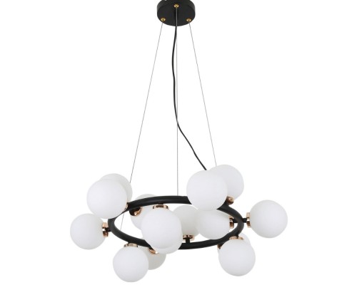 Подвесная люстра LDP 6033-15 BK+GD Lumina Deco Подвесная люстра LDP 6033-15 BK+GD Lumina Deco