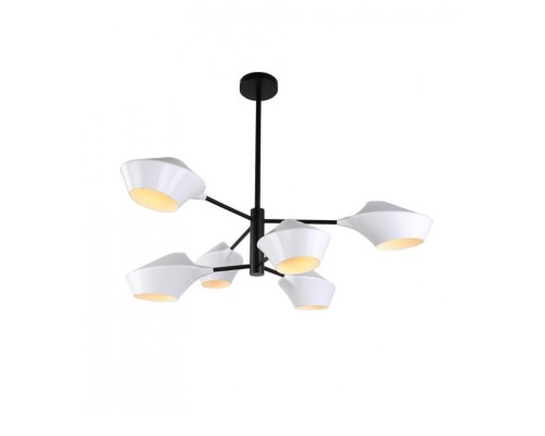 Потолочная люстра Romina LDP 6037-6 WT+BK Lumina Deco Потолочная люстра Romina LDP 6037-6 WT+BK Lumina Deco