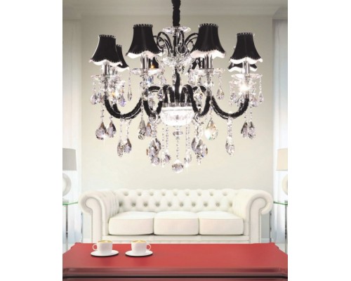 Подвесная люстра Denica LDP 66249-8 BK Lumina Deco Подвесная люстра Denica LDP 66249-8 BK Lumina Deco
