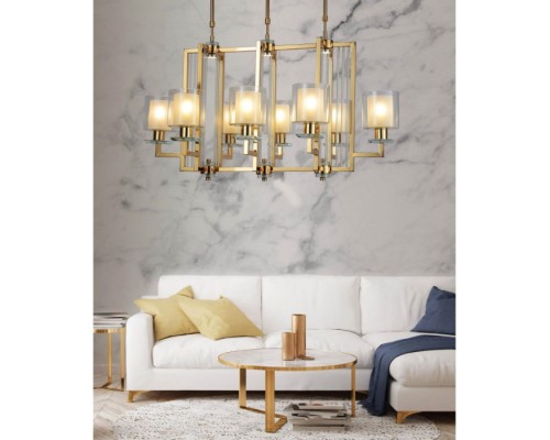 Подвесная люстра Manhattan LDP 8012-8 PR F.GD Lumina Deco Подвесная люстра Manhattan LDP 8012-8 PR F.GD Lumina Deco