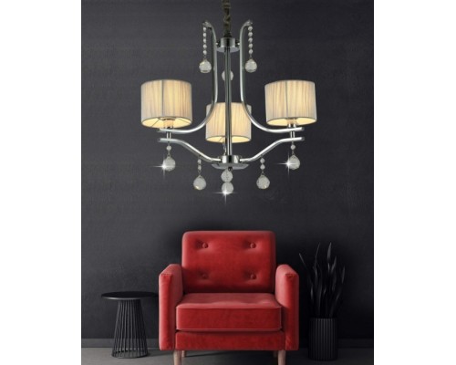 Подвесная люстра Fontenea LDP 8443-3 CHR Lumina Deco Подвесная люстра Fontenea LDP 8443-3 CHR Lumina Deco