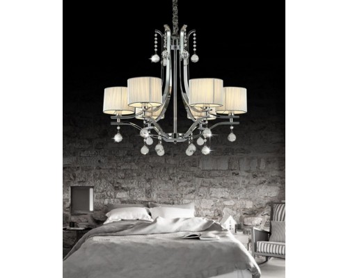 Подвесная люстра Fontenea LDP 8443-6 CHR Lumina Deco Подвесная люстра Fontenea LDP 8443-6 CHR Lumina Deco