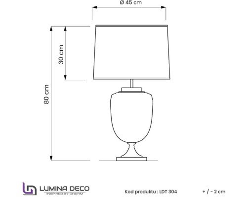 Интерьерная настольная лампа  LDT 304 F.GD+WT Lumina Deco