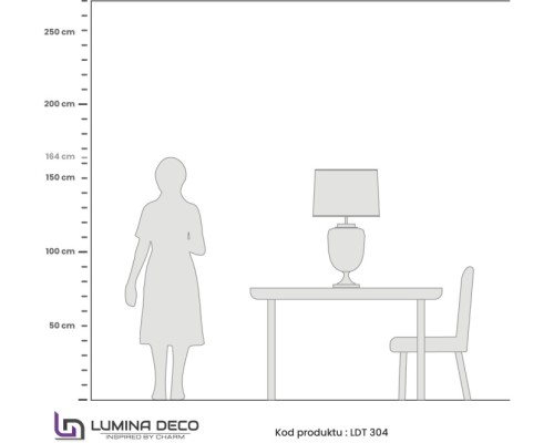Интерьерная настольная лампа  LDT 304 F.GD+WT Lumina Deco
