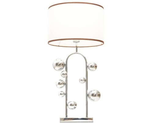 Интерьерная настольная лампа Fabi LDT 5528 CHR+WT Lumina Deco Интерьерная настольная лампа Fabi LDT 5528 CHR+WT Lumina Deco