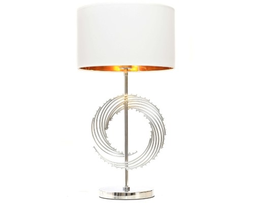 Интерьерная настольная лампа Fabi LDT 5531 CHR+WT Lumina Deco Интерьерная настольная лампа Fabi LDT 5531 CHR+WT Lumina Deco