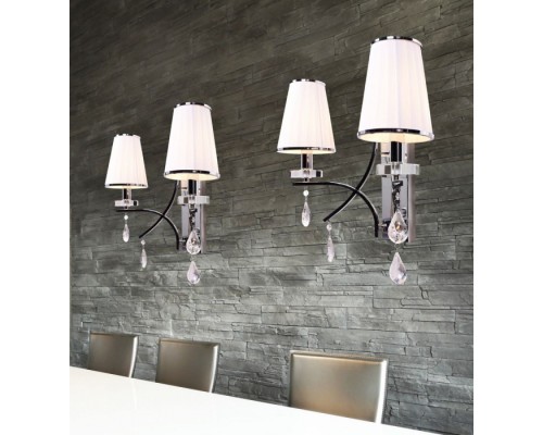 Бра Glamour LDW 66247-2 WT+CHR Lumina Deco Бра Glamour LDW 66247-2 WT+CHR Lumina Deco