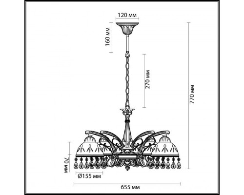 Подвесная люстра Avifa 2989/5 Lumion Подвесная люстра Avifa 2989/5 Lumion
