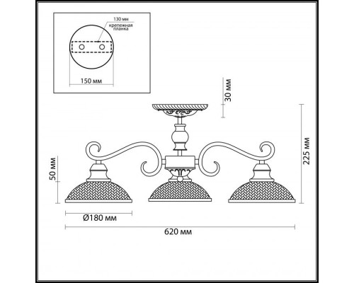Потолочная люстра Zerome 3472/3C Lumion Потолочная люстра Zerome 3472/3C Lumion