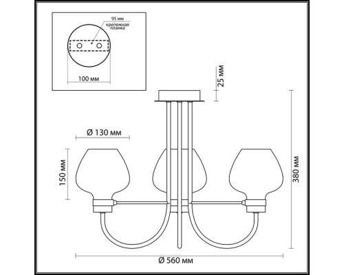 Потолочная люстра Ilona 3708/3C Lumion Потолочная люстра Ilona 3708/3C Lumion