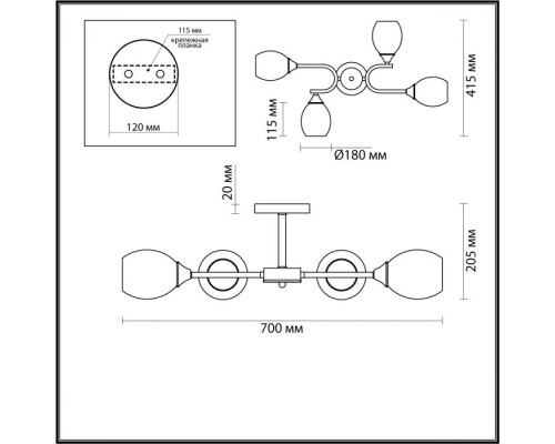 Потолочная люстра Jolene 4546/4C Lumion Потолочная люстра Jolene 4546/4C Lumion