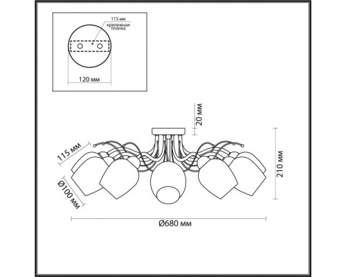 Потолочная люстра Marcela 4594/8C Lumion Потолочная люстра Marcela 4594/8C Lumion