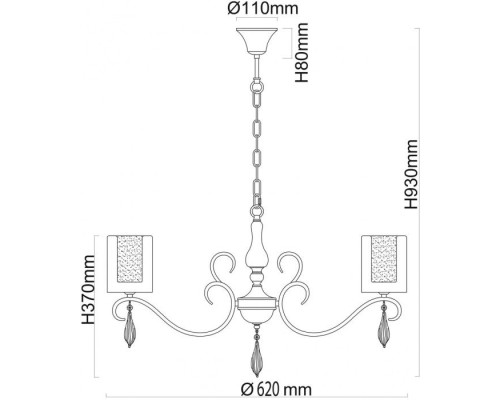Подвесная люстра Эллегия 303012505 MW-Light