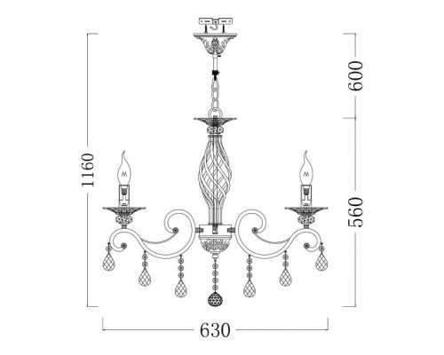 Подвесная люстра Grace ARM247-06-G Maytoni Подвесная люстра Grace ARM247-06-G Maytoni