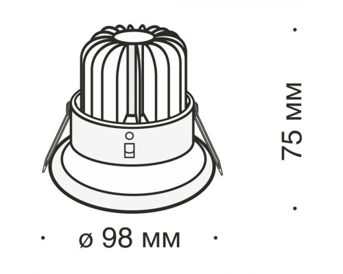 Точечный светильник Yin DL031-2-L12W Maytoni Точечный светильник Yin DL031-2-L12W Maytoni