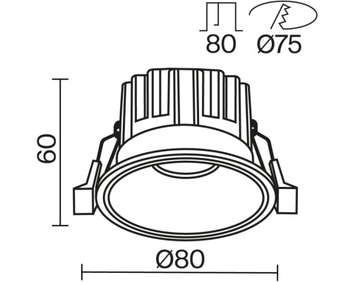 Точечный светильник Round DL058-12W3K-B Maytoni Точечный светильник Round DL058-12W3K-B Maytoni